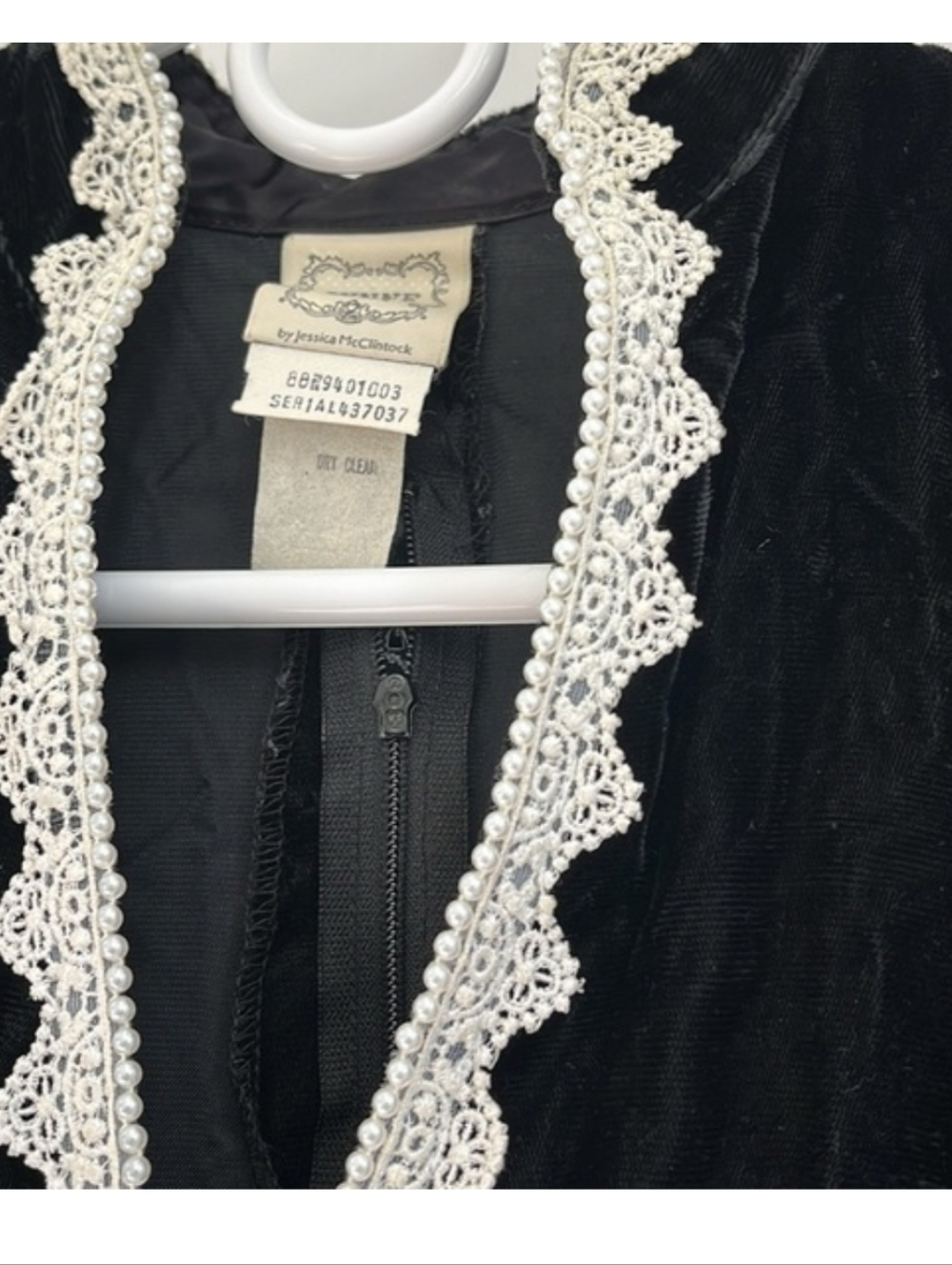 Gunne Sax Vintage Gothic Prairie Velvet Vampire Dress 9 - Picture 4 of 6